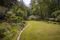 Edge of the gardens and lawn at Kirkwood Gardens.